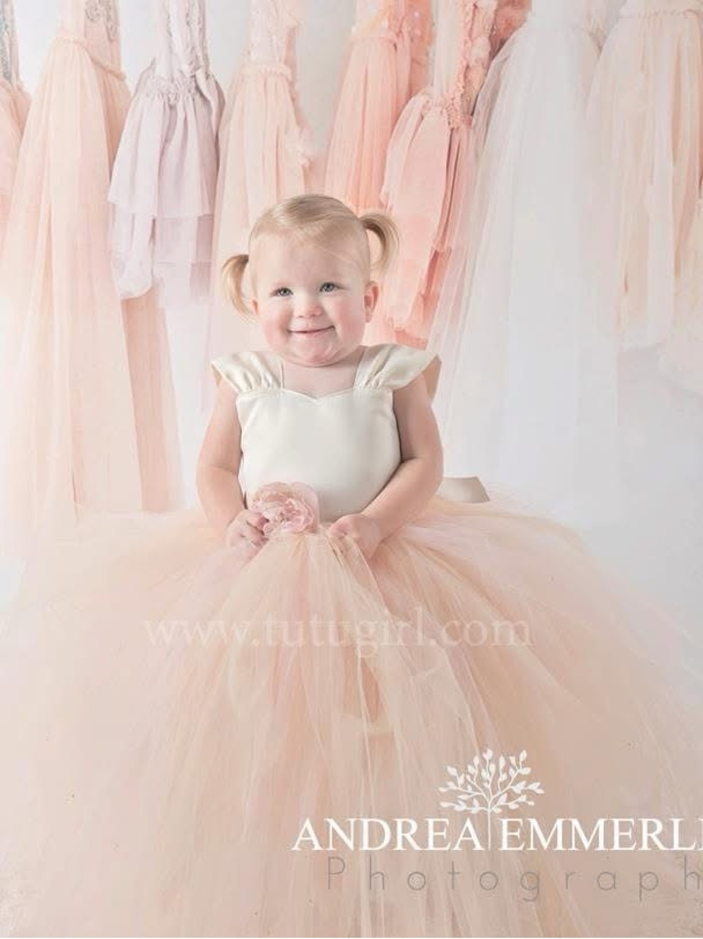 Tutu dress peaches and cream and pink